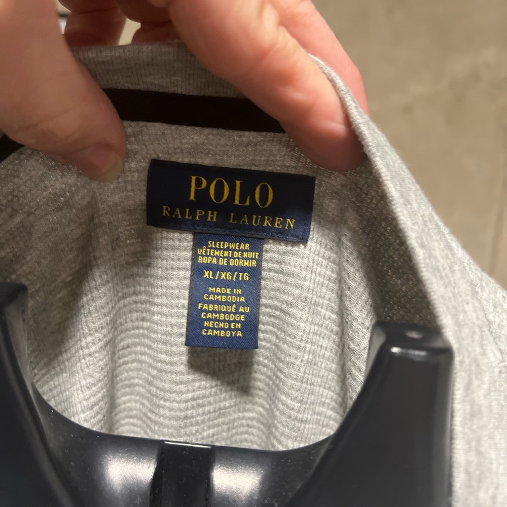 Gray polo long sleeve